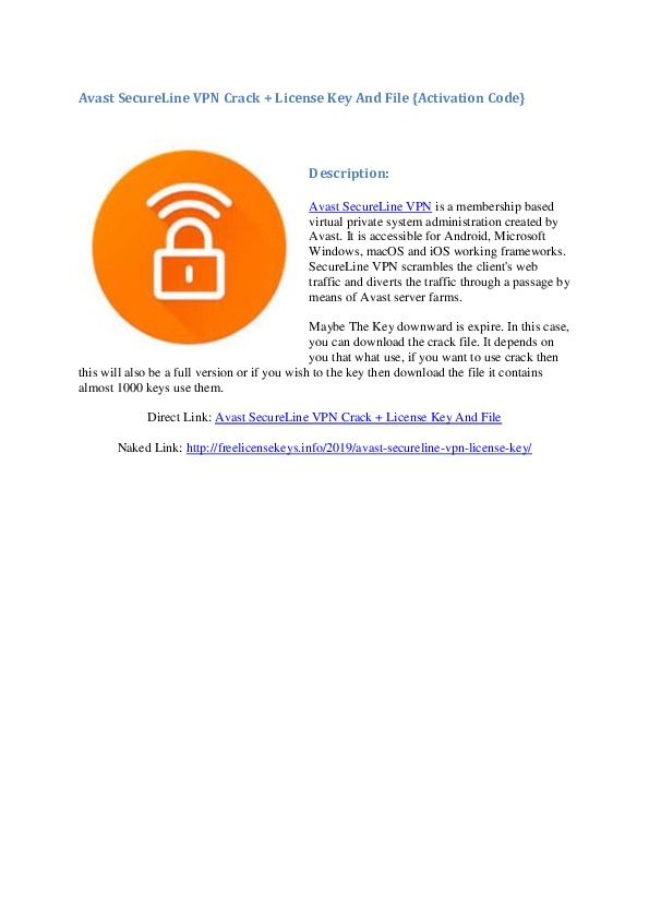 avast secureline vpn activation code list